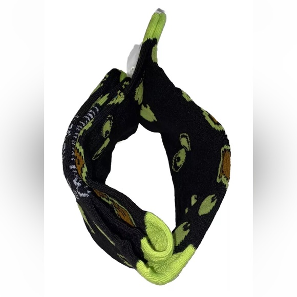 Scooby Doo Crew Socks 1 Pair Men's 6-12 Black Green w Scoob & Eyes Where Are You - Picture 6 of 10